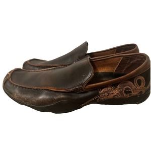 🍒 Sketchers Leather Slip On Shoes Size 11